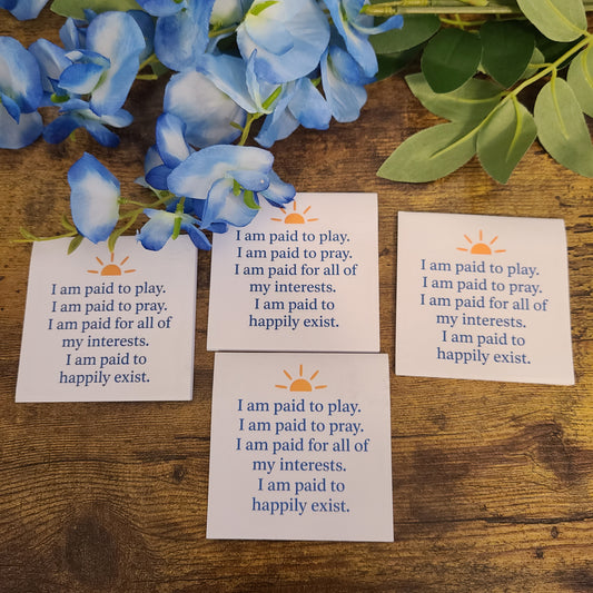 I Get Paid to Exist – Magnetic Affirmation Sticky Note Pad (3x3”, 25 Sheets)