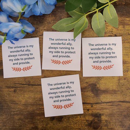 The Universe Is My Wonderful Ally – Magnetic Affirmation Sticky Note Pad (3x3”, 25 Sheets)